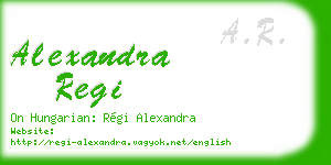 alexandra regi business card