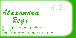 alexandra regi business card